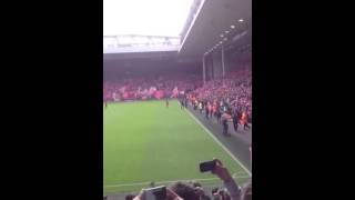 Newcastle fans at Livepool