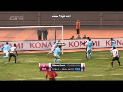 Gol Lucas Barrios / SSC Napoli 1-1 Newcastle United / E-FED