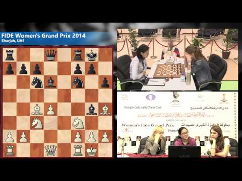 Round 10: Zhao Xue (CHN) 1/2-1/2 Ushenina (UKR)