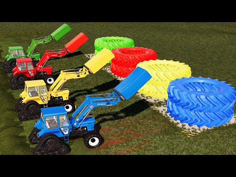 KING OF COLORS ! HAY SILAGE BALE SELLING WITH WHEELS PLATFORM ! Farming Simulator 19