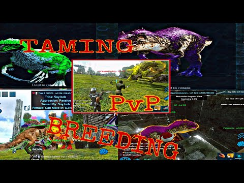 ARK MOBILE - TAMING - BREED - PVP | Base defense