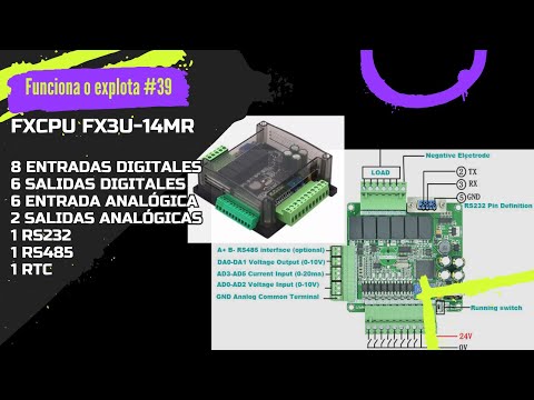⚡ FXCPU - FX3U 14MR / 14MT RS485 y RTC programado con GX Work2