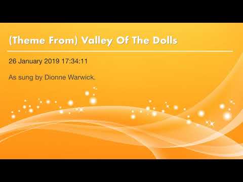 (Theme From) Valley Of The Dolls