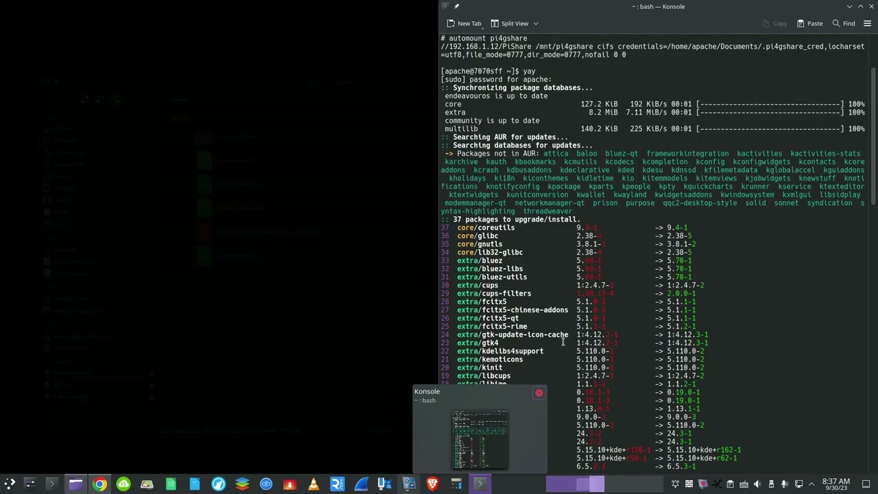 Unable to drag files from network drive into webpage Plasma EndeavourOS