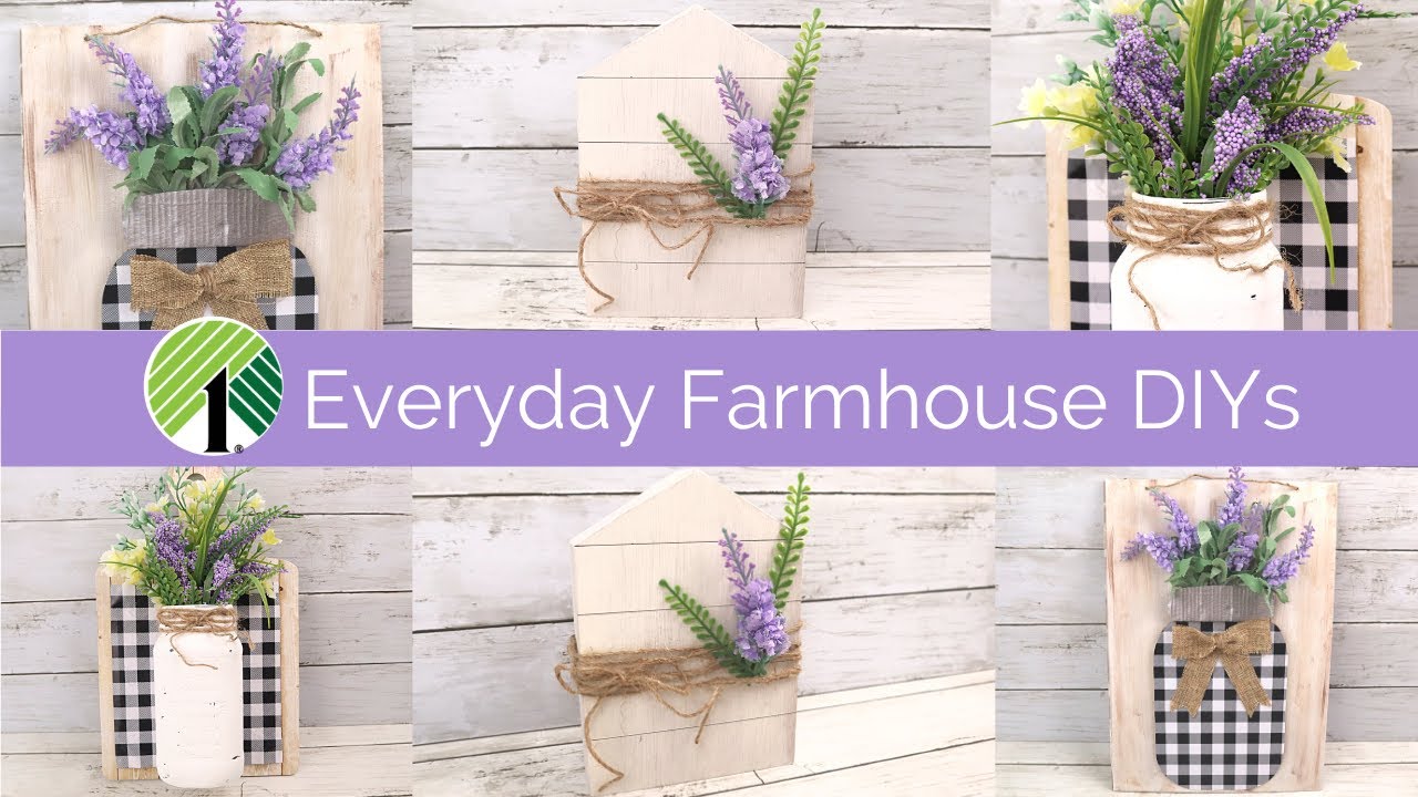 *NEW* FARMHOUSE HOME DECOR | Dollar Tree Everyday Farmhouse DIYs | Lavender DIY Decor