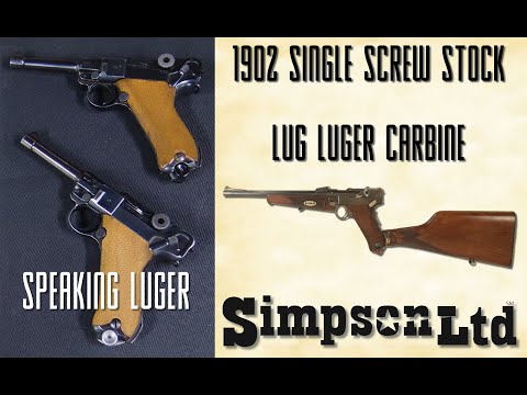 1902 Single Screw Stock Lug Luger Carbine #luger #firearms #carbine