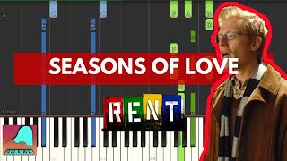 Seasons Of Love - RENT | Piano Accompaniment Tutorial (Synthesia)