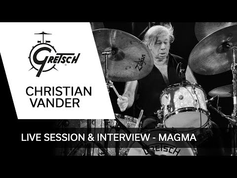 Christian Vander, Gretsch drums, Reportage Magma au festival Jazz des Cinq Continents 2022 (FRA)