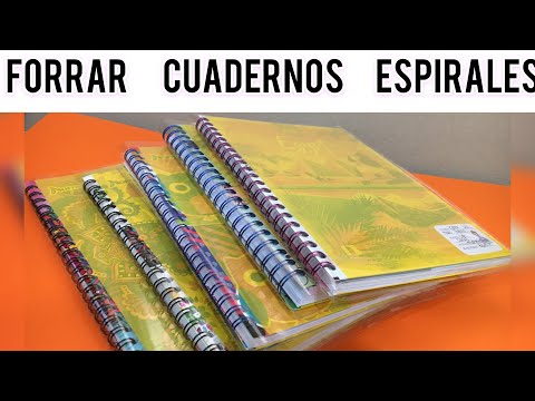 How to cover spiral notebooks with adhesive contact paper