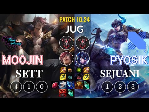RNW Moojin Sett vs DRX Pyosik Sejuani Jungle - KR Patch 10.24