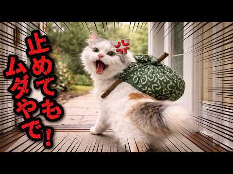 The cat finally decided to run away from home