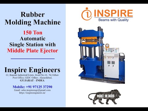 150Ton - Auto Single Station Rubber Molding Machine with Middle Plate Ejector #rubbermoldingmachine