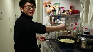 ３０cmフライパンでお好み焼き返し！！