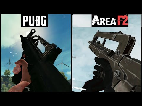 Area F2 Vs Pubg Mobile Weapon Comparison (Sound & Reload Animation)| Rainbow six siege