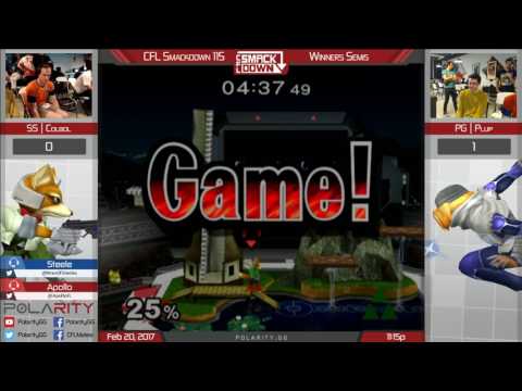 CFL Smackdown 115 Melee - SS Colbol (Fox) vs PG Plup (Sheik) - Winners Semis