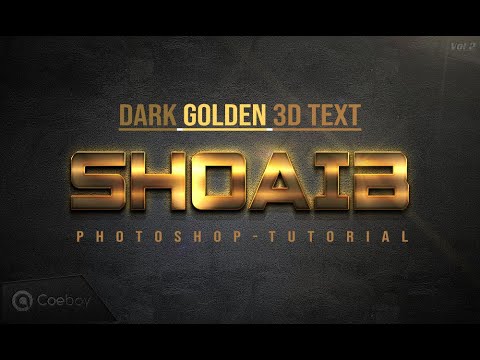 Photoshop Golden 3d text Effect | Gold text | Photoshop Tutorial #goldentext #goldtext #3dtext