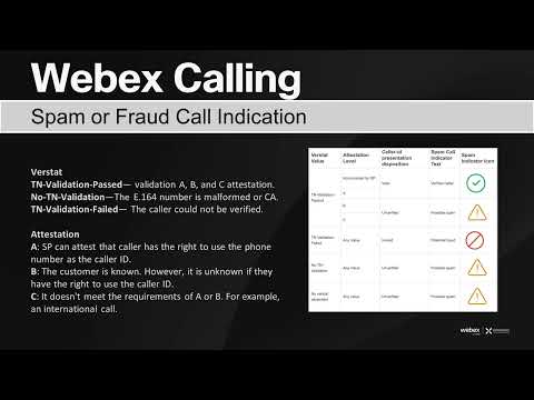 Webex Calling Anti Spam feature