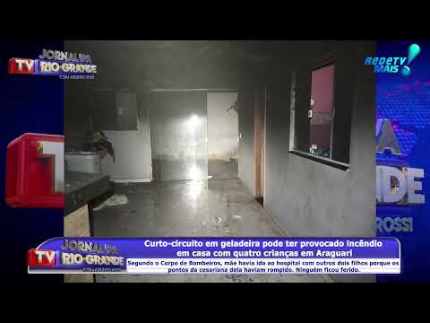 Curto-circuito causa incêndio em quatro crianças em Araguari