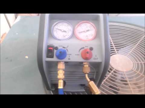 Robinair RG3 Portable Refrigerant Recovery Machine in Action