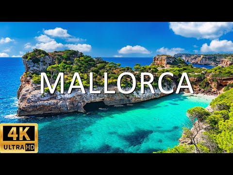 FLYING OVER MALLORCA (4K UHD) - Relaxing Music Along With Beautiful Nature Videos - 4K Video HD