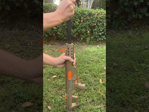 Playing Barrett sniper rifle outdoors #gun #Sniper gun#spearfishing