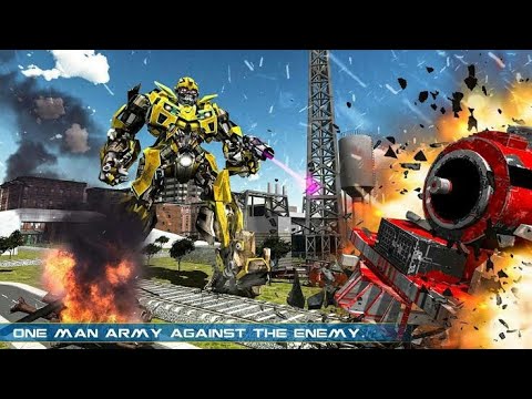 Mega Robot Transformation War | Train Robot Games | Chari Games