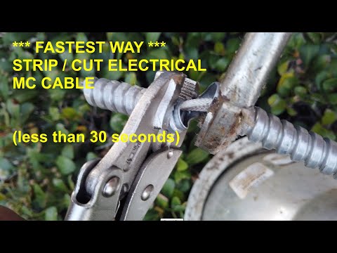 CUT / STRIP OFF Electrical MC metal cable in LESS THAN 30 SECONDS!