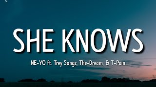 NE-YO - She Knows (Remix) (Lyrics) ft. Trey Songz, The-Dream, &amp; T-Pain