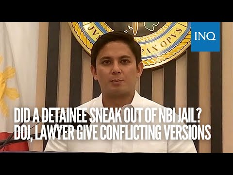 Did a detainee sneak out of NBI jail? DOJ, lawyer give conflicting versions