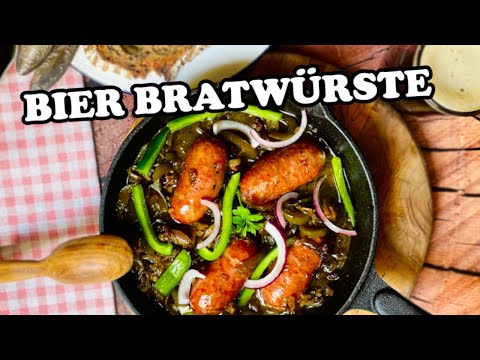 Bier Bratwurst Pfanne | Beer Brats | Die Frau am Grill