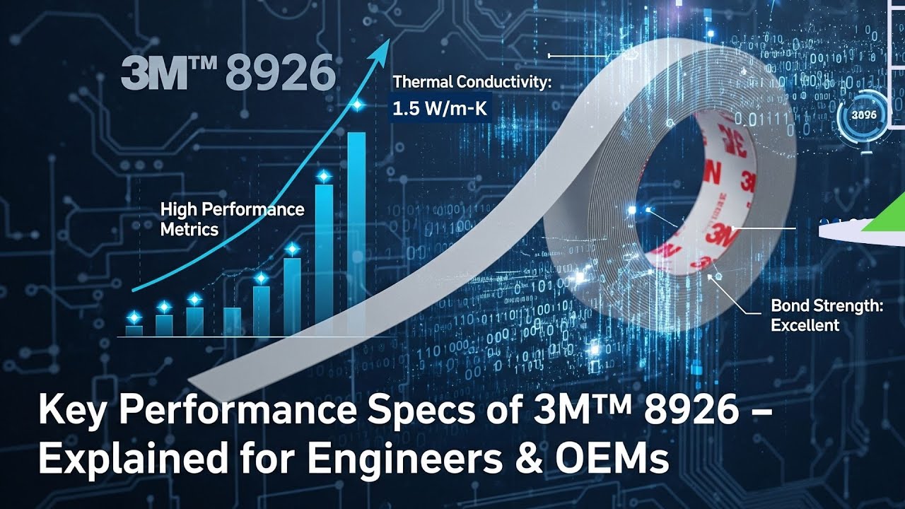 Key Performance Specs of 3M™ 8926 Tape | Explained for Engineers & OEMs | E Control Devices