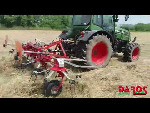 SPANDIFIENO A 4 GIRANTI / HAY TEDDER WITH 4 ROTORS // DA ROS GREEN