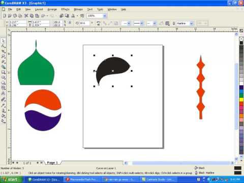 corel draw Best Video shape tool in urdu tutorials pepsi logo menar