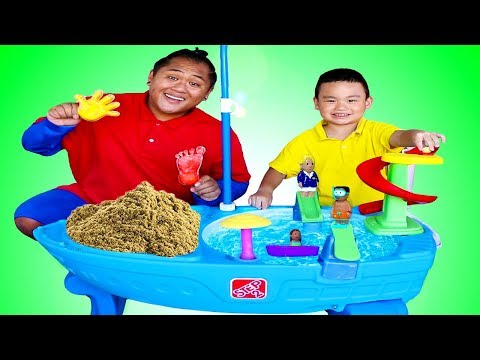 Lyndon Pretend Play with Water Table and Sand Toys for Kids