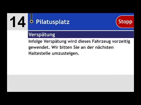 vbl Fixansage • Verspätung • Fahrzeug wird gewendet