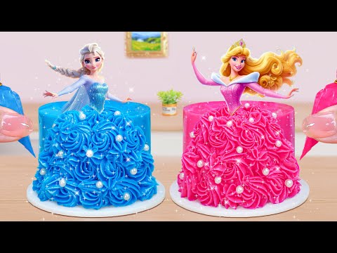 Princess Cake Making 💖 Beautiful Miniature Disney Princess Cake Decorating 💖Mini Cakes Idea