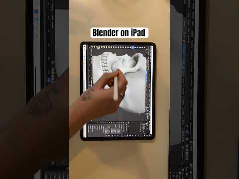 Blender on Windows / iPad😱✍️  #blender3d #ipad #digitalart #blenderanimation #ipadpro