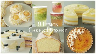 9 Lemon Cake & Dessert Recipe | Baking Video | Cheesecake, Cookies, Pound cake