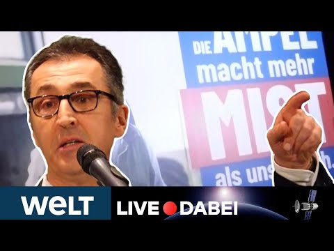 BAUERN-PROSTESTE: Cem Özdemir in Ellwangen – Landwirtschaftsminister in der Kritik | WELT Stream