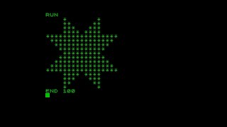 TinyBasic 10Liner BASIC interpreter (ZX Spectrum) running XmasStar - Fuse emulator max speed