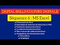 DIGITAL SKILLS (CULTURE DIGITALE) S2 / Séquence 6 : MS Excel