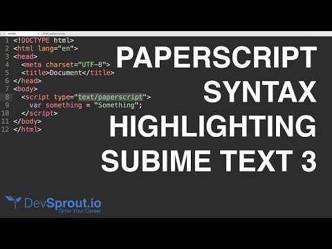 Paperscript Syntax Highlighting in Sublime Text 3