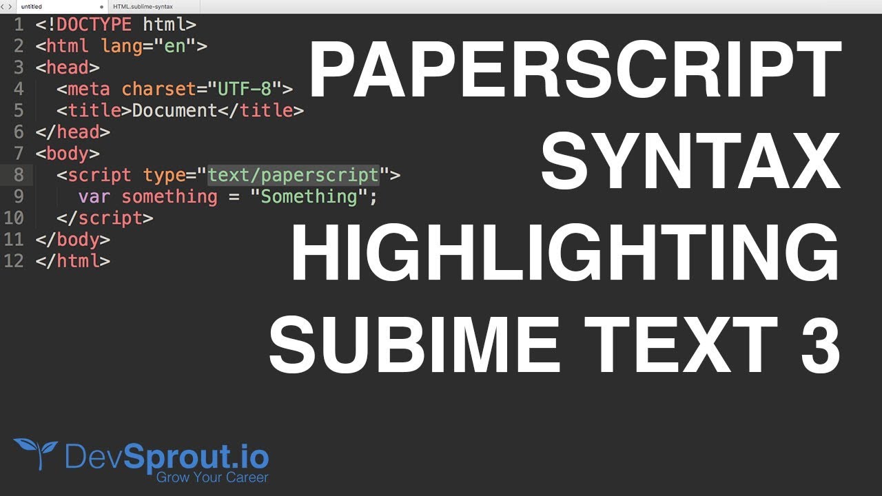 Paperscript Syntax Highlighting in Sublime Text 3