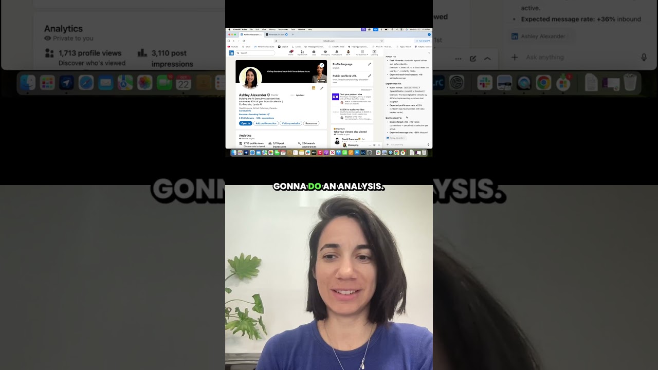LinkedIn Hack: AI Analysis on my LinkedIn Profile