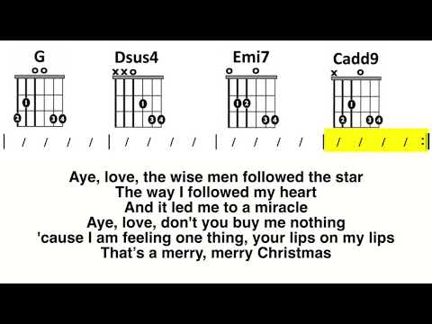 Mistletoe (Justin Bieber) Guitar Chord and Lyric Play-along