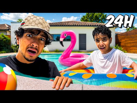 24 HOURS STUCK IN A POOL WITH MY BROTHER