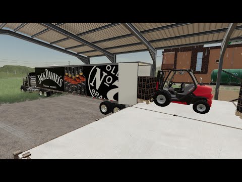 loading up Jack Daniel whiskey pallets - warehouse series