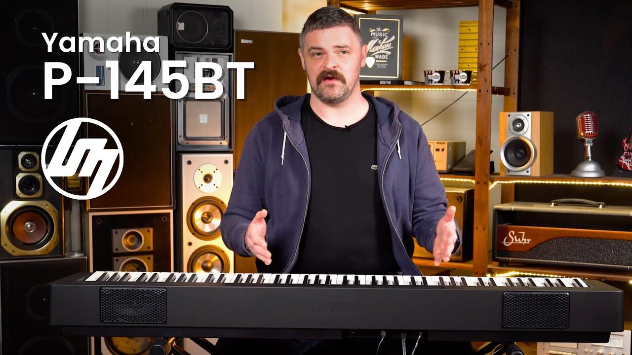 Yamaha P145BT Portable Digital Piano w/Bluetooth - Black