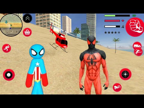 Süper Kahraman Çöp Adam - American Stickman Rope Hero Gangstar New Update #21 - Android Gameplay