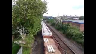 preview picture of video '60035 & 60039 Pass through Long Eaton Town on 6G45 on 31/05/13'